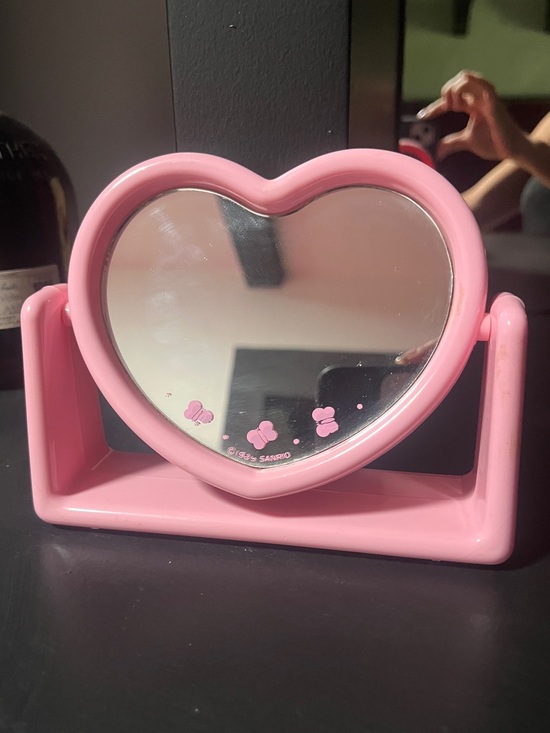 Sanrio Other - Vintage Sanrio Pink Heart-Shaped Vanity Mirror 1989